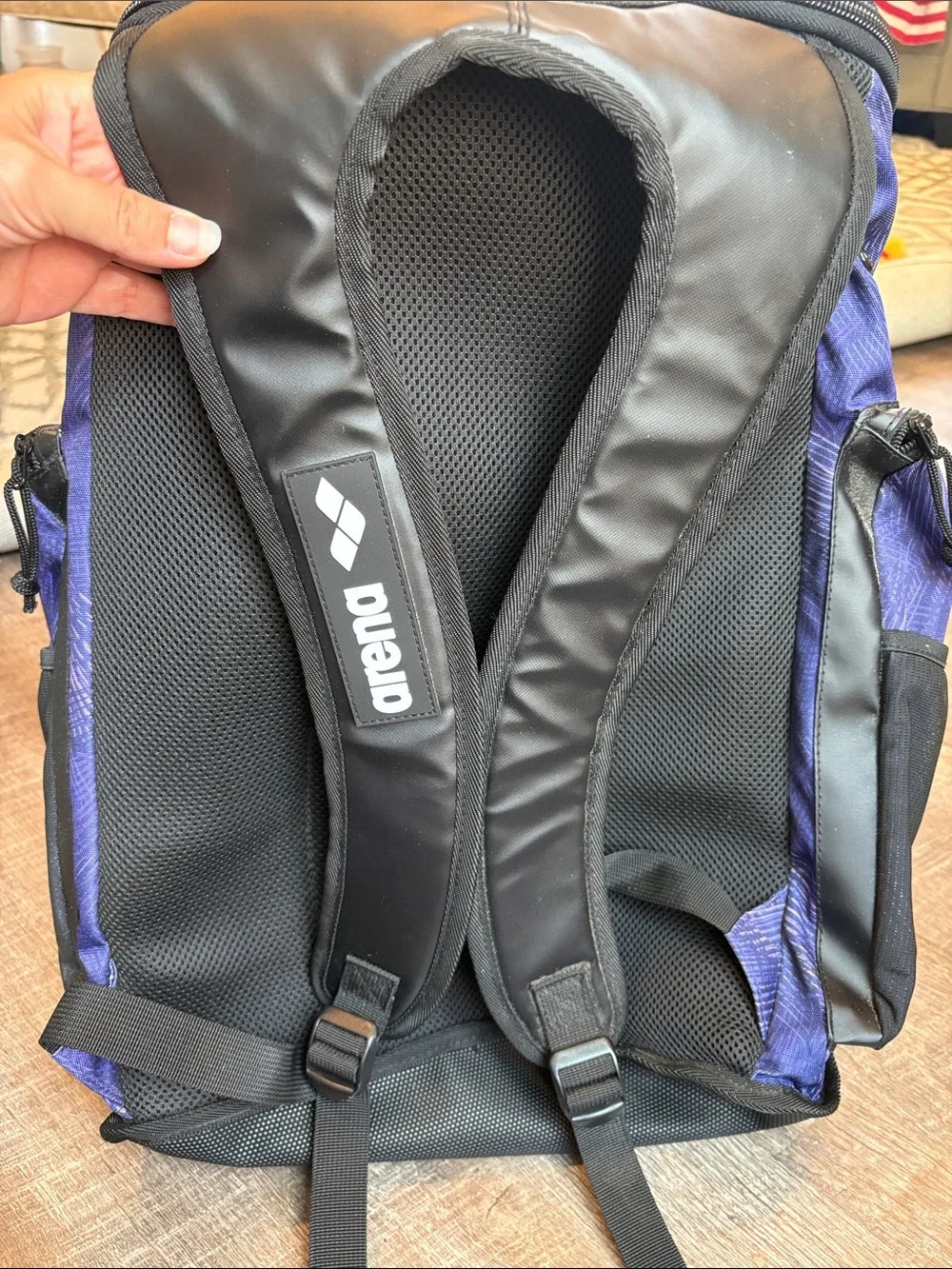 Arena Spiky III Allover 45L Backpack Swimming Bag Sport Team Energy Plum